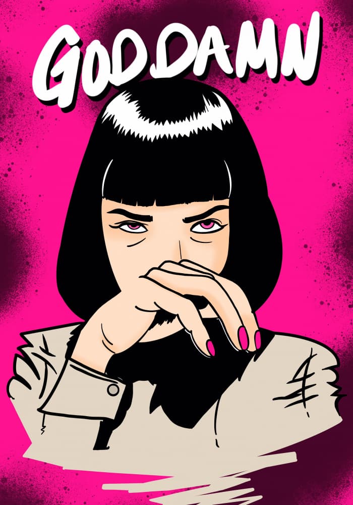 Sassy Pop Art Woman by Tomas Härstedt — canvas wall art