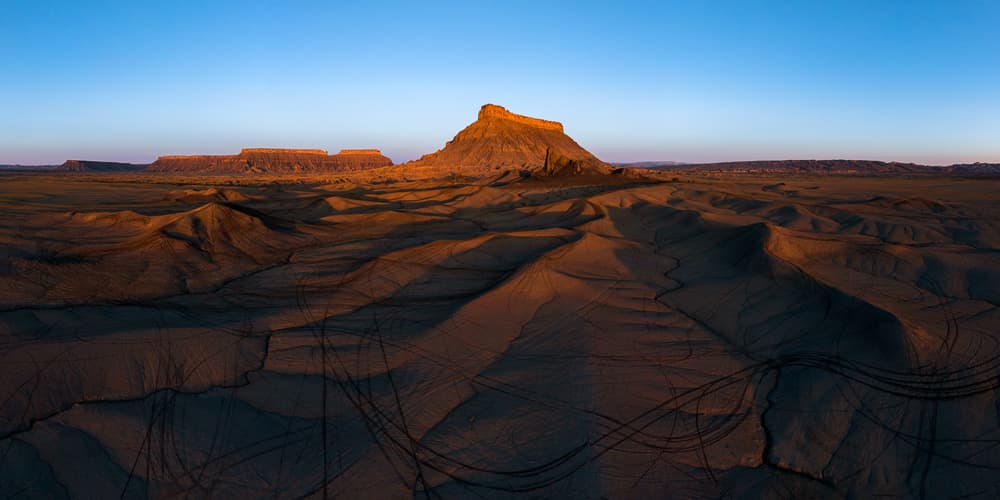 Golden Desert Mesas by John Fan — canvas wall art