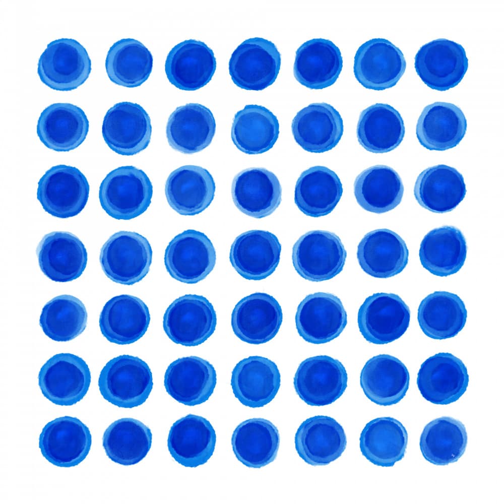 Vibrant Blue Dots by Martina — canvas wall art