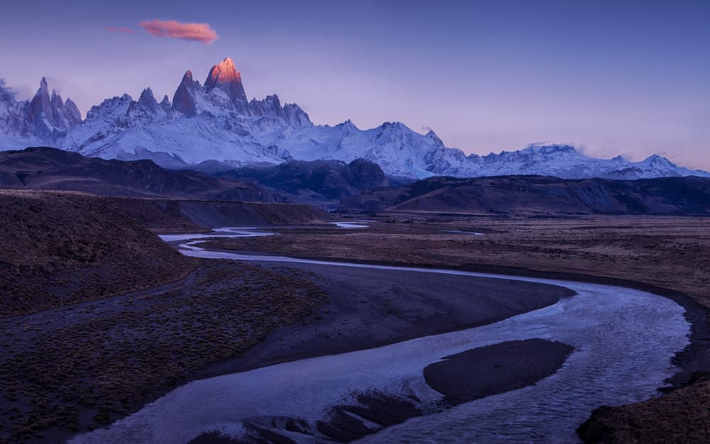 Patagonia Peaks Sunrise by Peter Svoboda MQEP — canvas wall art