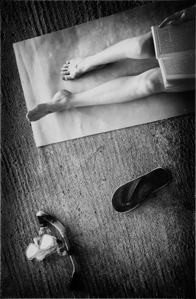 Summer Reading Legs by Samanta Krivec — canvas wall art