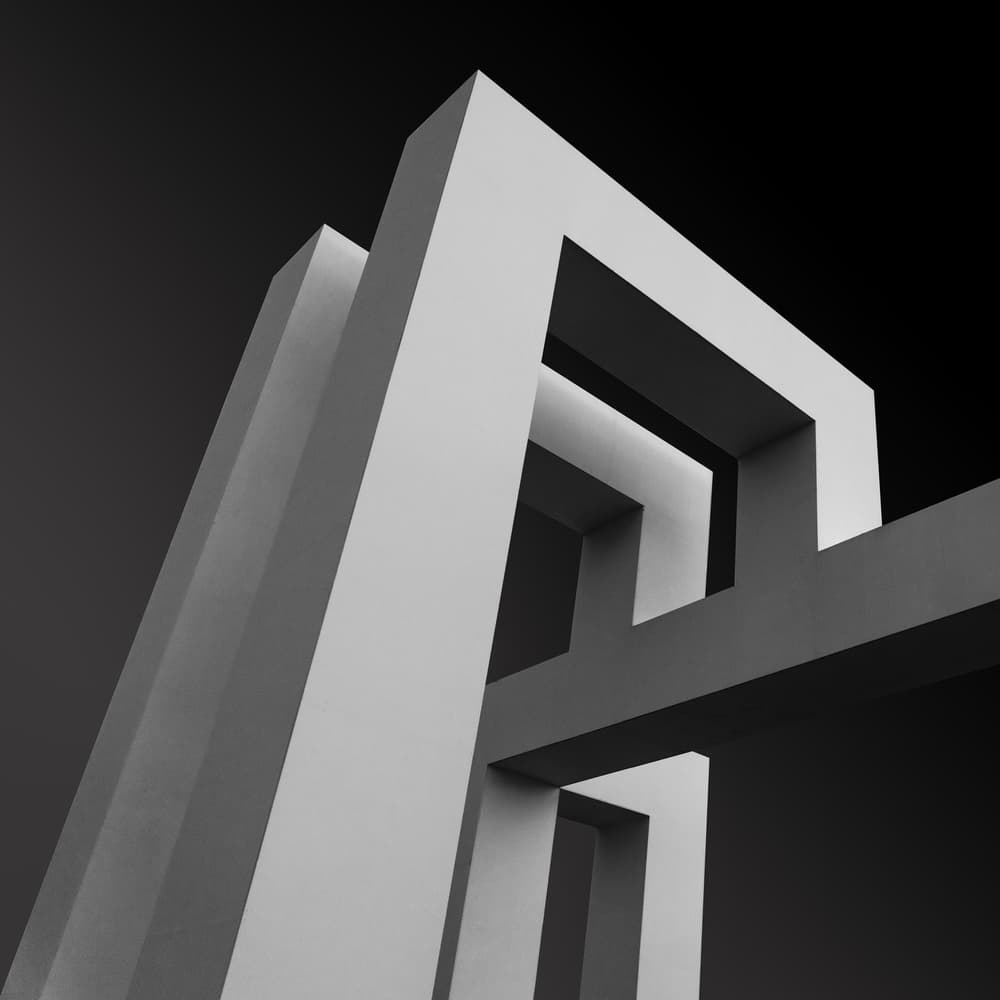 Angular Abstract Architecture by Luc Vangindertael (laGrange) — canvas wall art