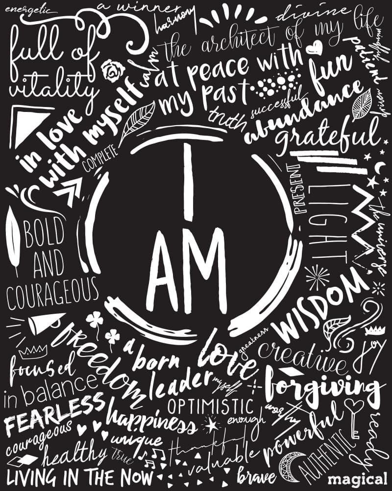 Empowering I AM Affirmations by Emiliano Deificus — canvas wall art