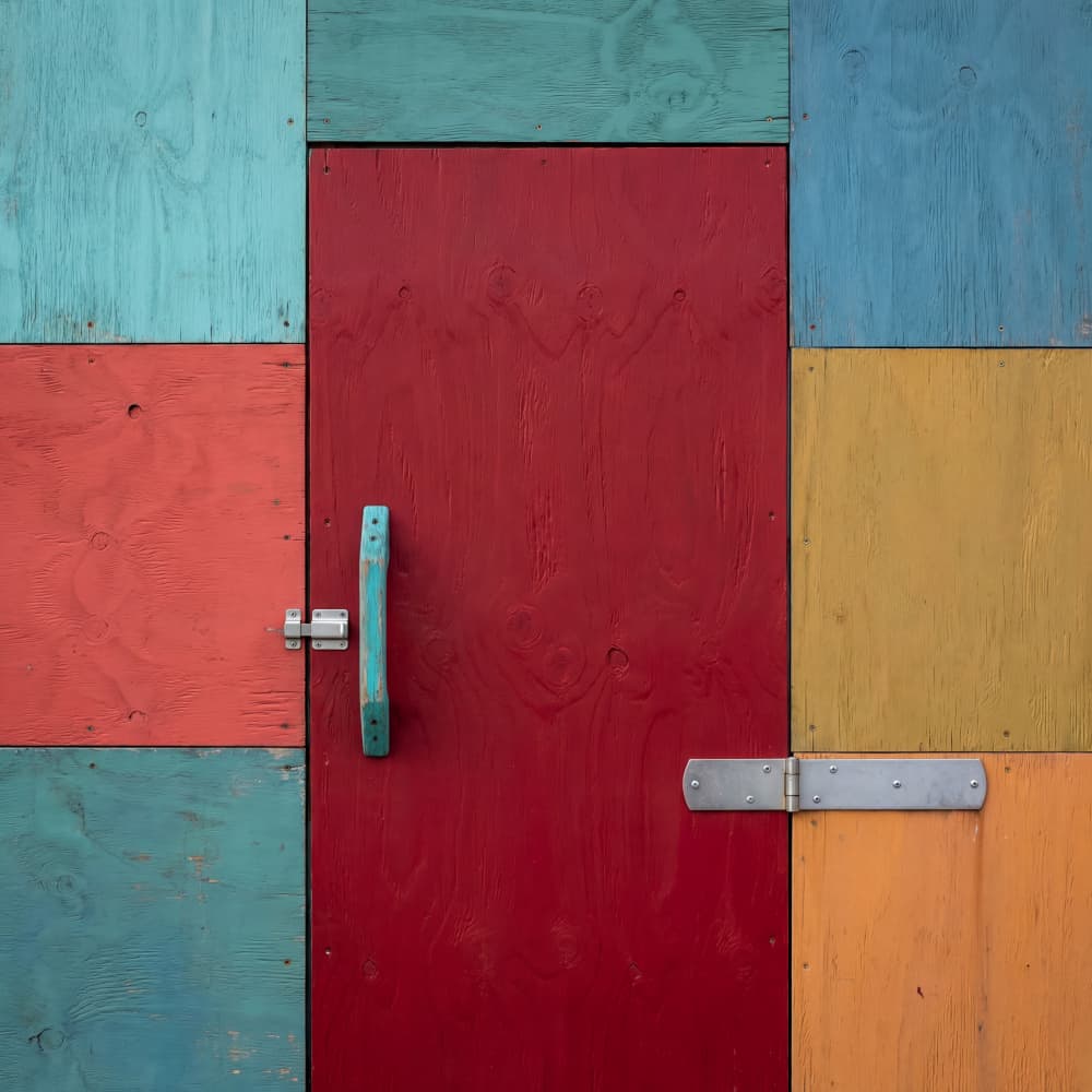Vibrant Wooden Door by Andreas Magnusson — canvas wall art