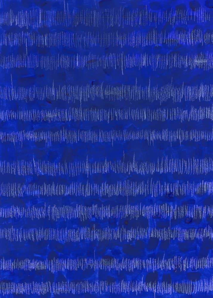 Poetic Lines On Blue by Isabelle Brent — canvas wall art