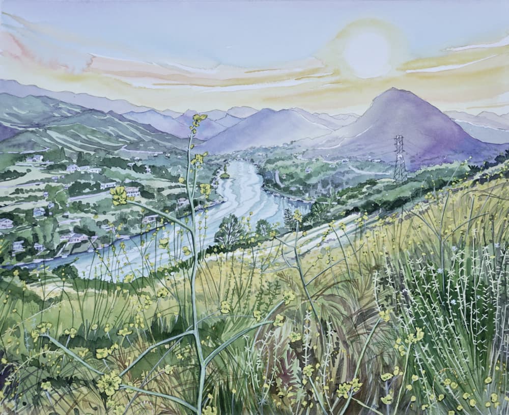 River Valley Sunrise by Luisa Millicent — canvas wall art