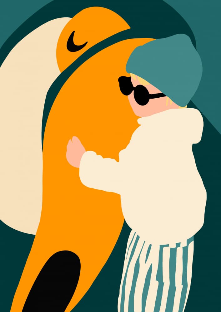 Warm Bear Hug by Tine Taler — canvas wall art