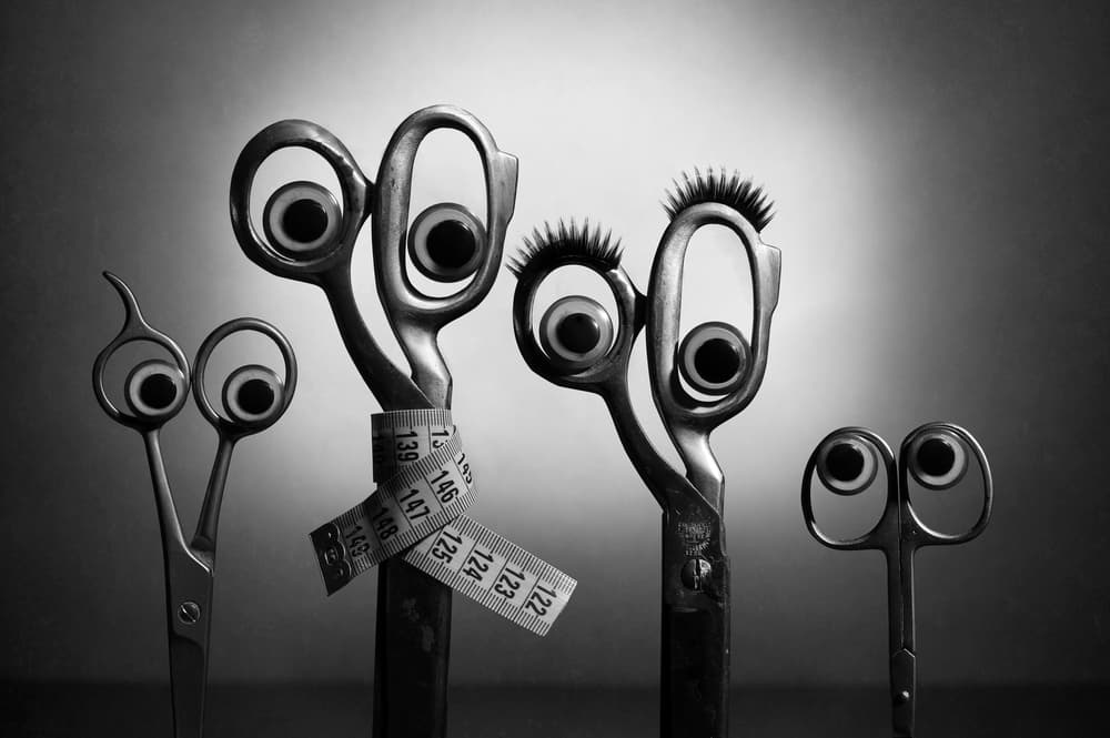 Quirky Scissor Family by Victoria Glinka — canvas wall art