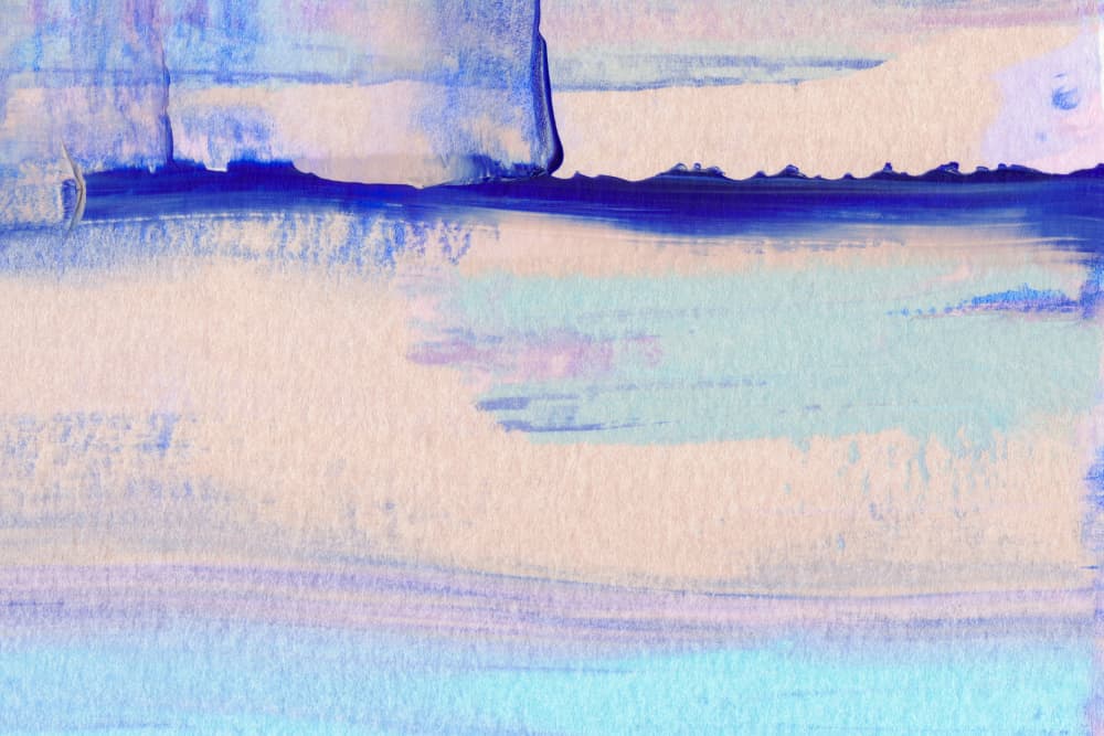 Pastel Colors Blended With Vibrant Blues by uplusmestudio — canvas wall art