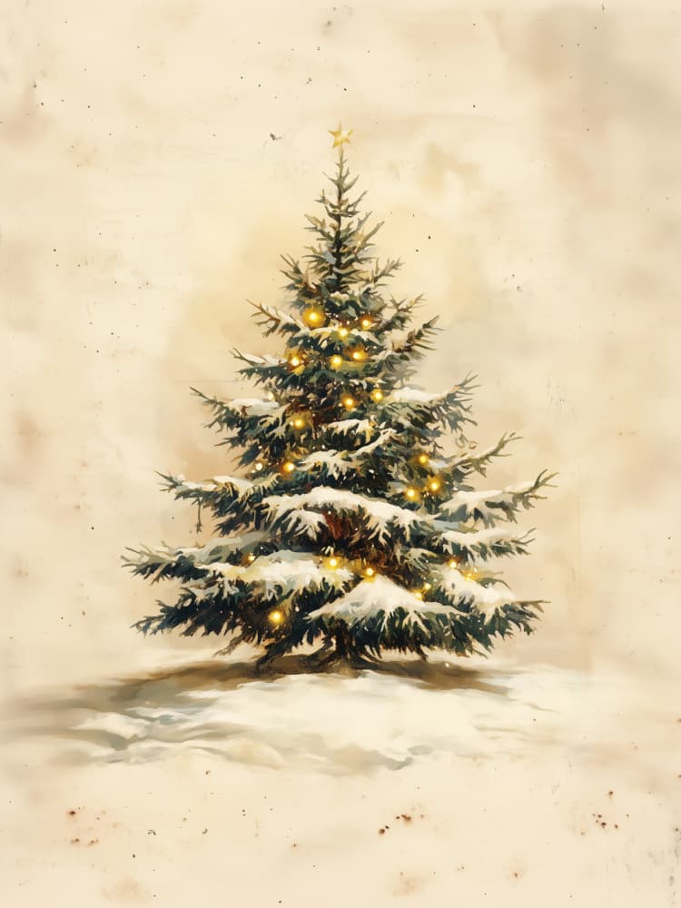 Festive Winter Tree by Jolly and Dash — canvas wall art