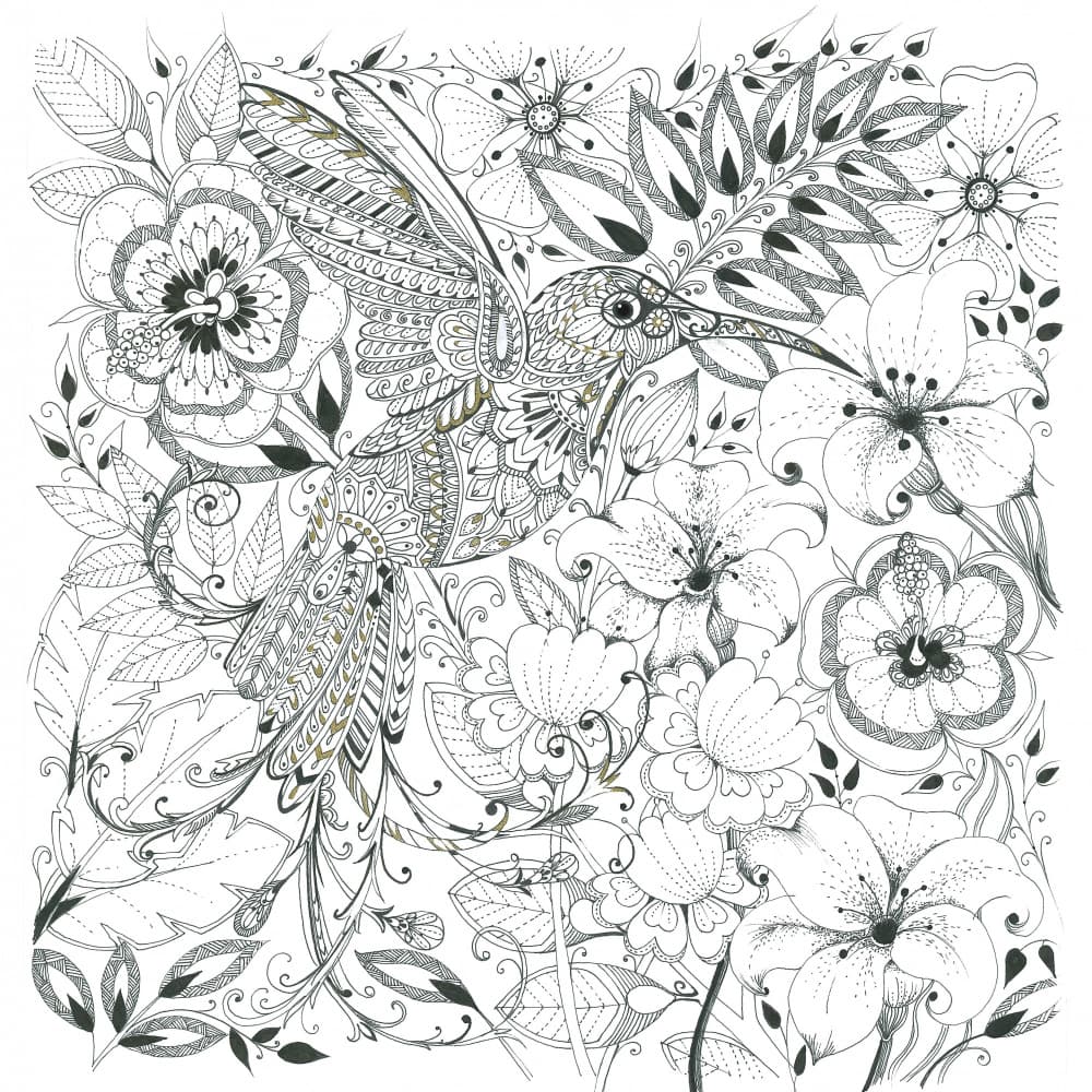 Hummingbird and Flowers by Isabelle Brent — canvas wall art