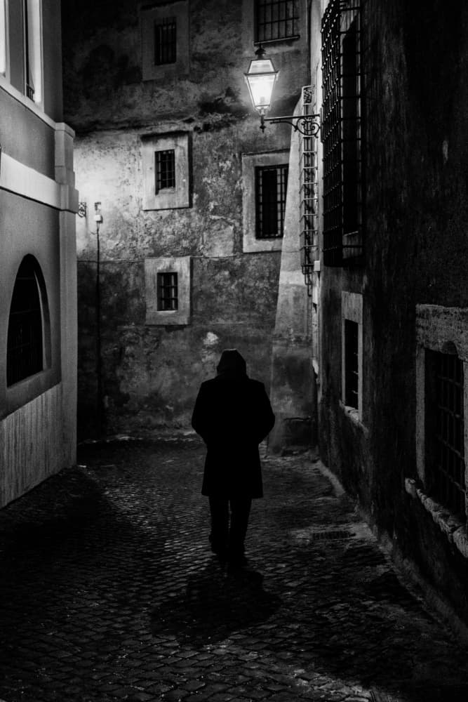 Mysterious Night Alley by George Digalakis — canvas wall art