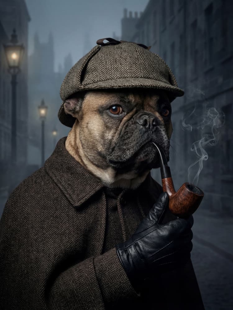 Victorian Dog Detective by Andreas Magnusson — canvas wall art