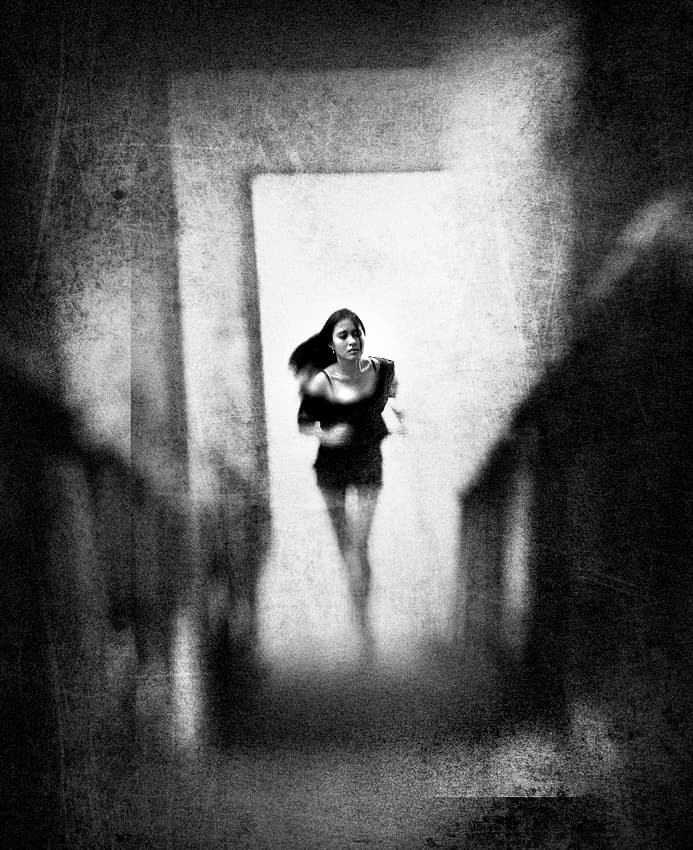 Running Through Darkness by Sebastian Kisworo — canvas wall art