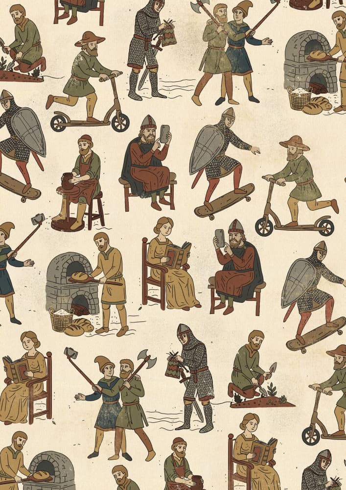 Medieval Modern Mirth by Nicholas — canvas wall art