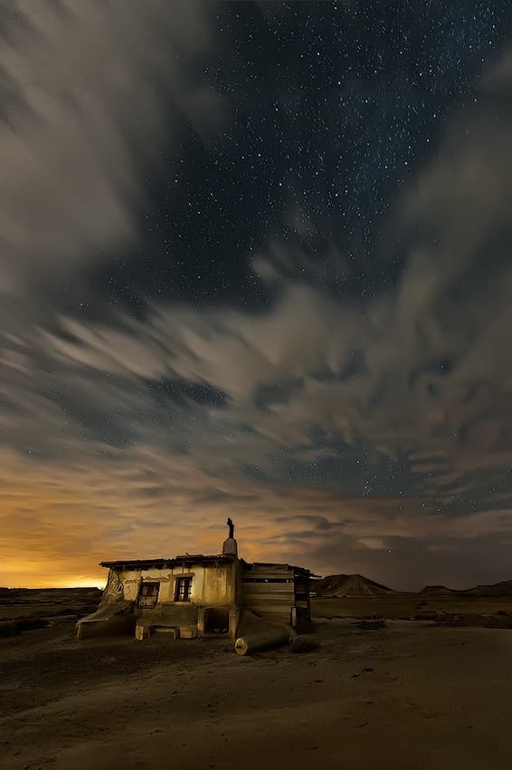 Starry Desert House by David Martin Castan — canvas wall art