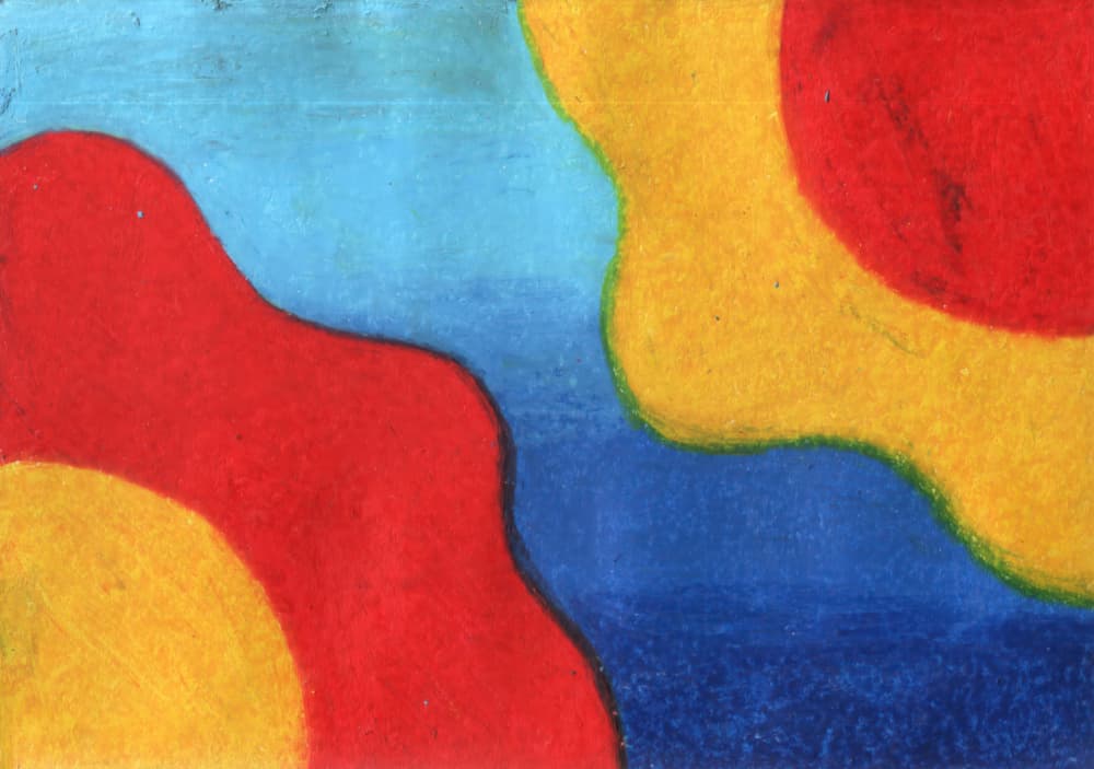 Vibrant Wavy Shapes by Kulik — canvas wall art