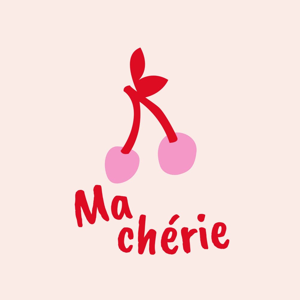 Ma Chérie Pink Cherries by Ohkimiko — canvas wall art