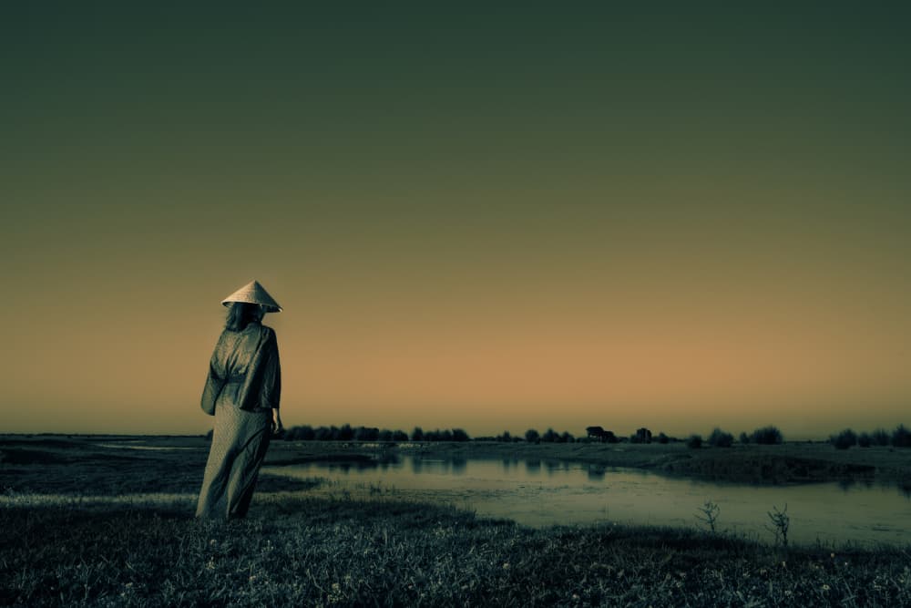 Wanderer in Still Waters by Hooman Sedaghi — canvas wall art