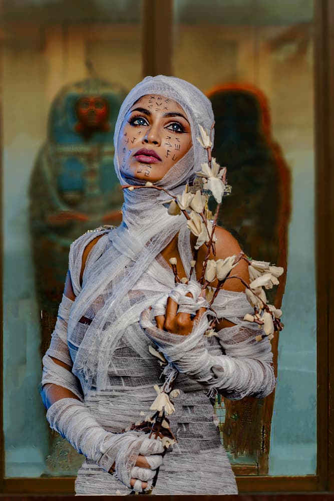 Mysterious Egyptian Mummy by DEBASISH CHATTOPADHYAY — canvas wall art