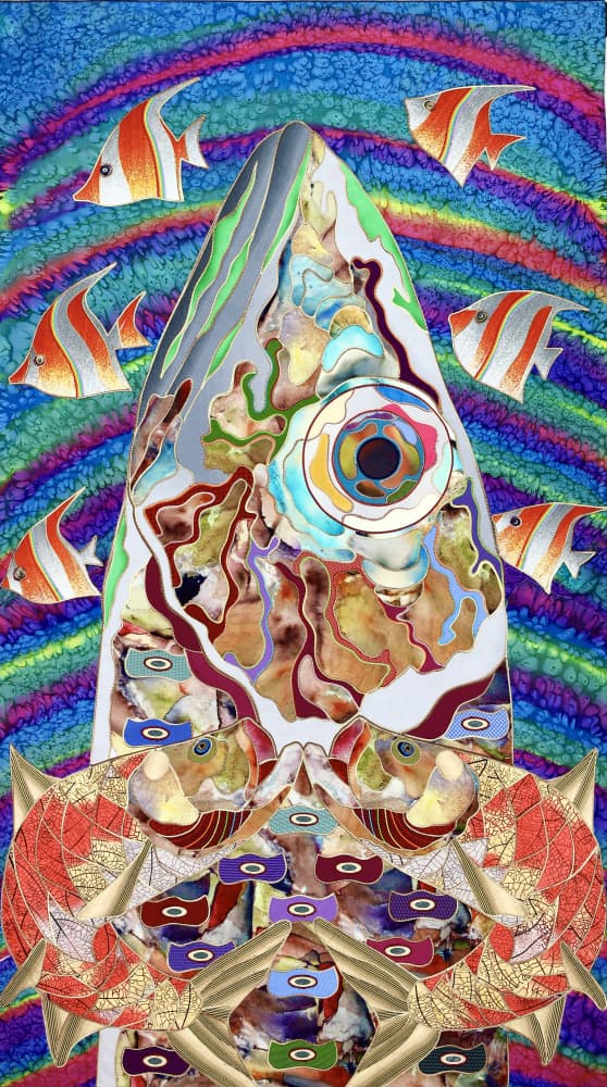 Vibrant Abstract Fish Head by Kostyantin Malginov — canvas wall art