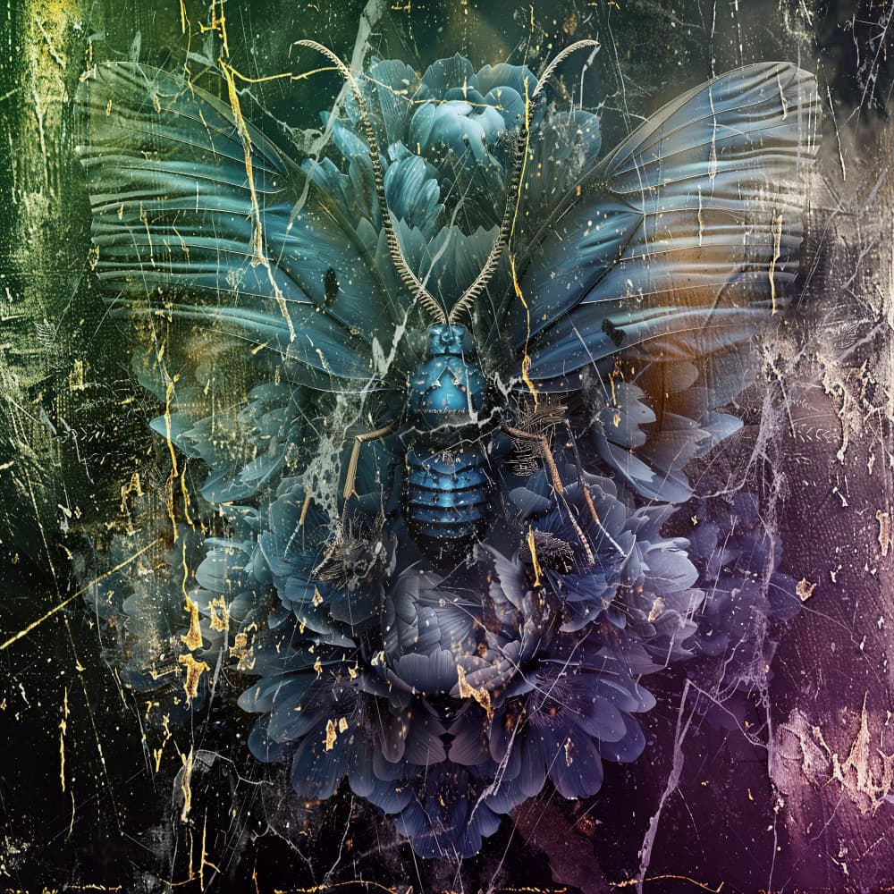 Metallic Floral Beetle by Rafal Kulik — canvas wall art