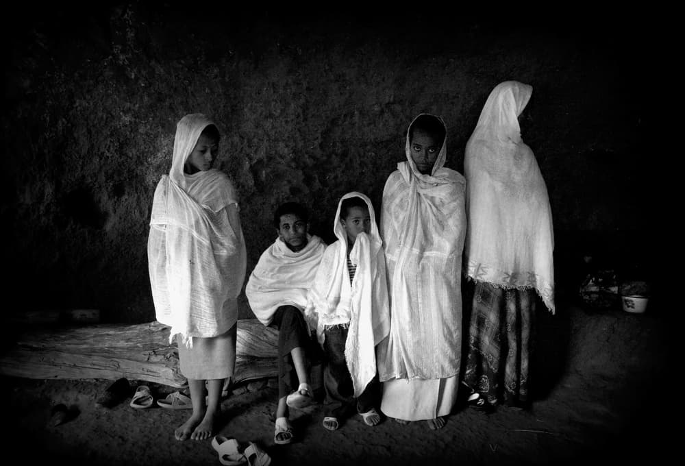 Women In White Shawls by Joxe Inazio Kuesta Garmendia — canvas wall art