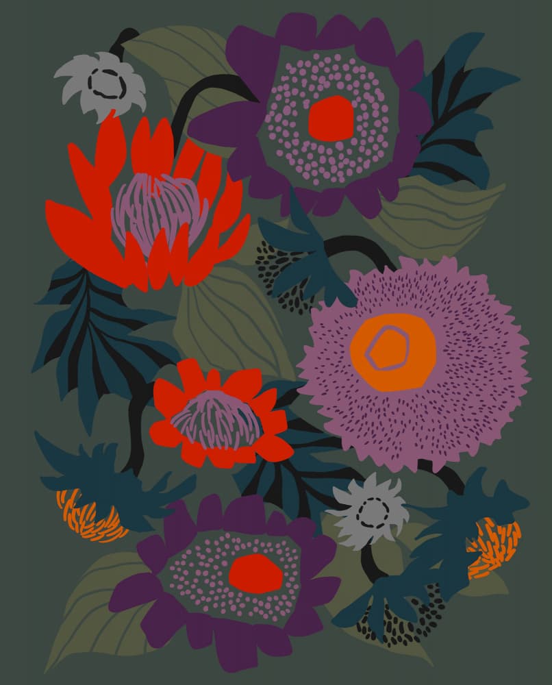 Vibrant Floral Abundance by Ophelia Pang — canvas wall art