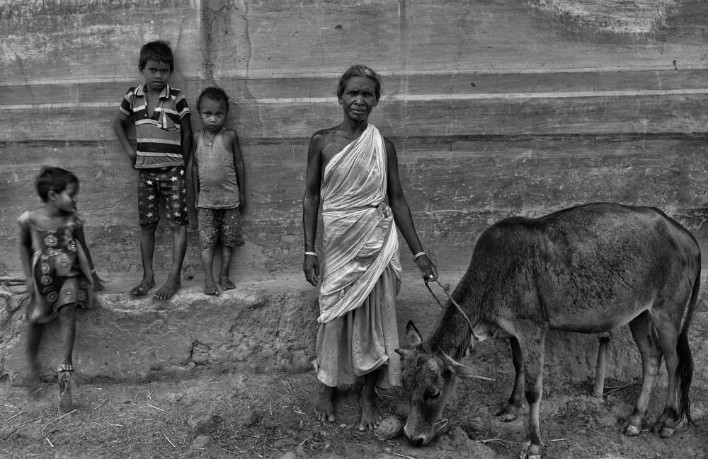 Indian Village Family by Avishek Das — canvas wall art