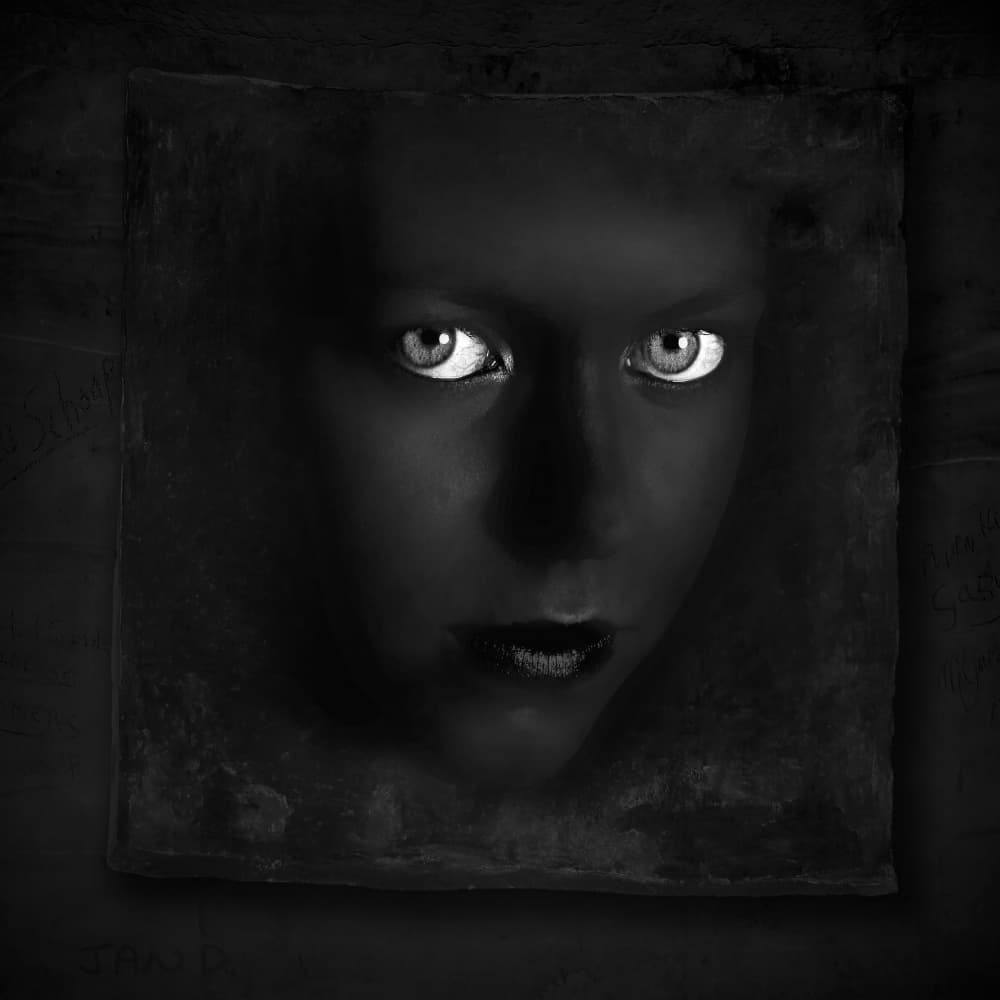 Enigmatic Dark Gaze by Jan Donckers — canvas wall art