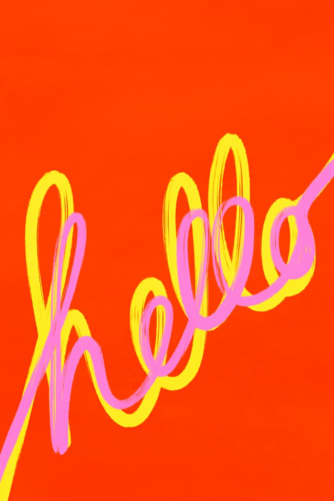 Hello(neon) by Treechild — canvas wall art