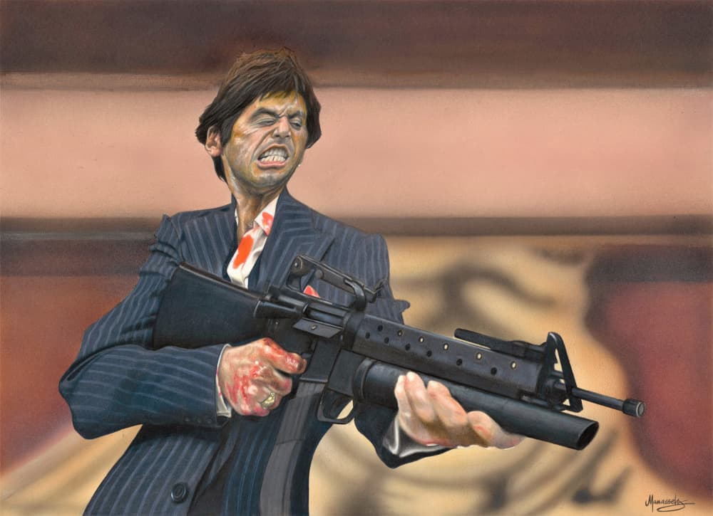 Furious Armed Figure by Manasseh Johnson Sr. — canvas wall art