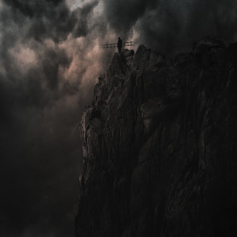 Dark Cliff Ladder by Hari Sulistiawan — canvas wall art