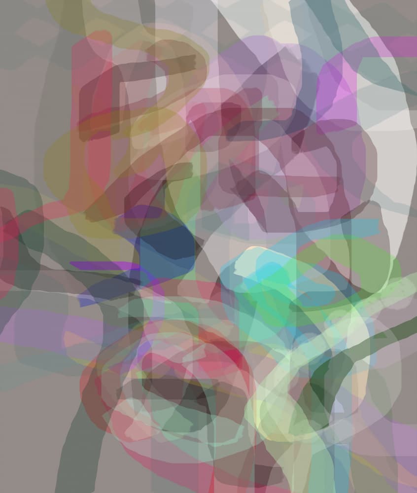 Colorful Abstract Layers by Pelin Atilla — canvas wall art