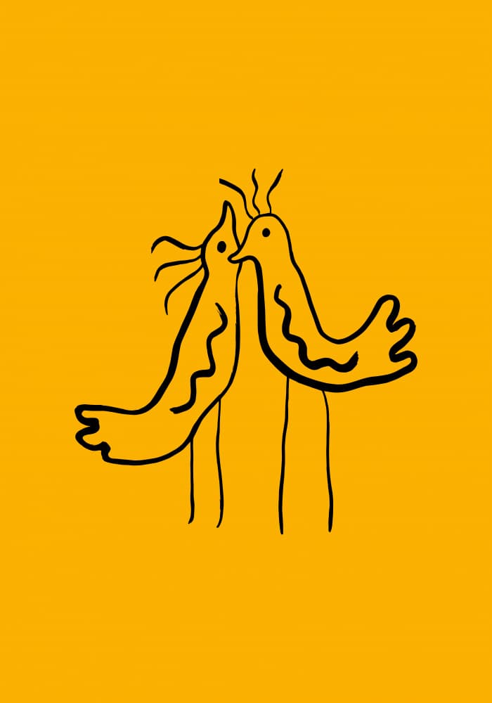 Sweet Bird Couple by Studio JKN — canvas wall art