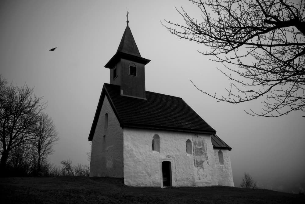 Solitary Winter Church by Milan Uhrin AFIAP AZSF — canvas wall art
