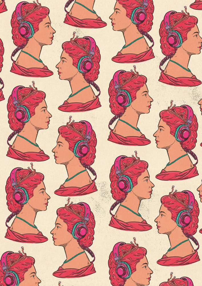 Modern Queen Headphones by Nicholas — canvas wall art