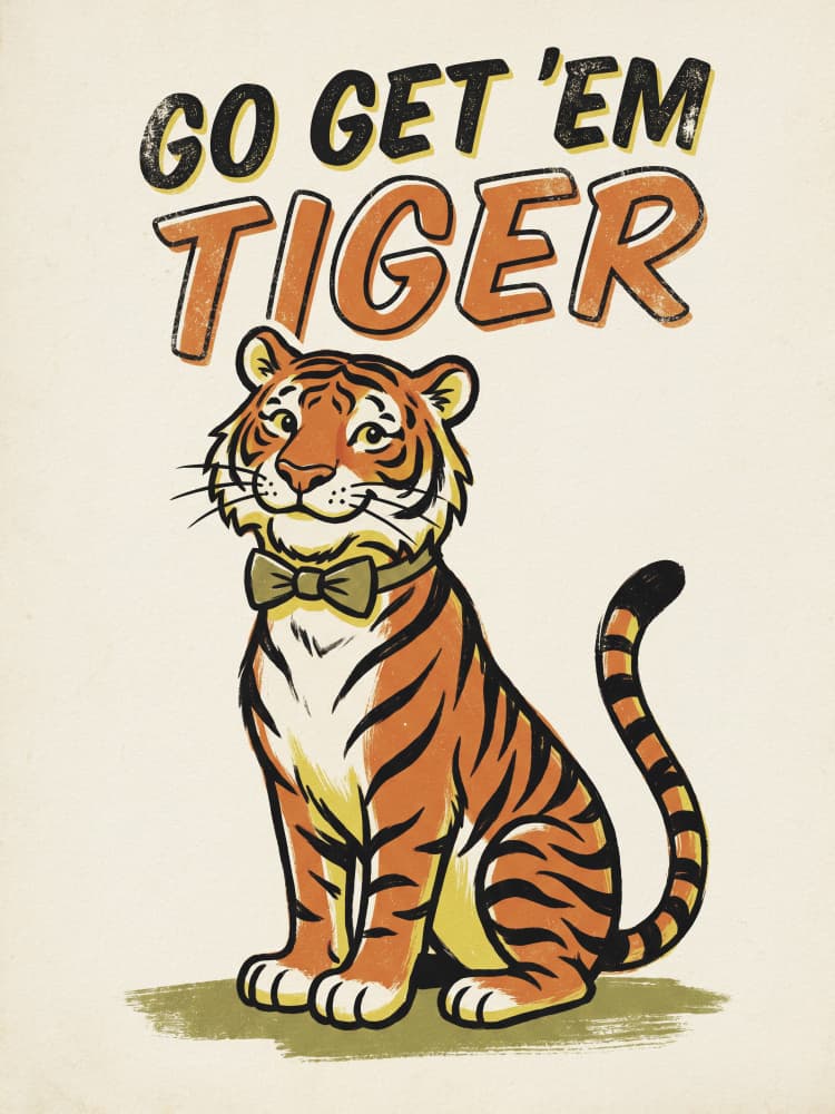 Go Get 'Em Tiger by Andreas Magnusson — canvas wall art