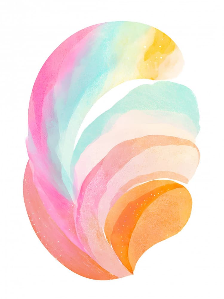 Dreamy Pastel Flow by Ohkimiko — canvas wall art