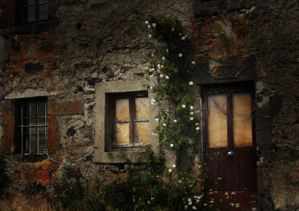 Rustic Stone Cottage by Anna Cseresnjes — canvas wall art
