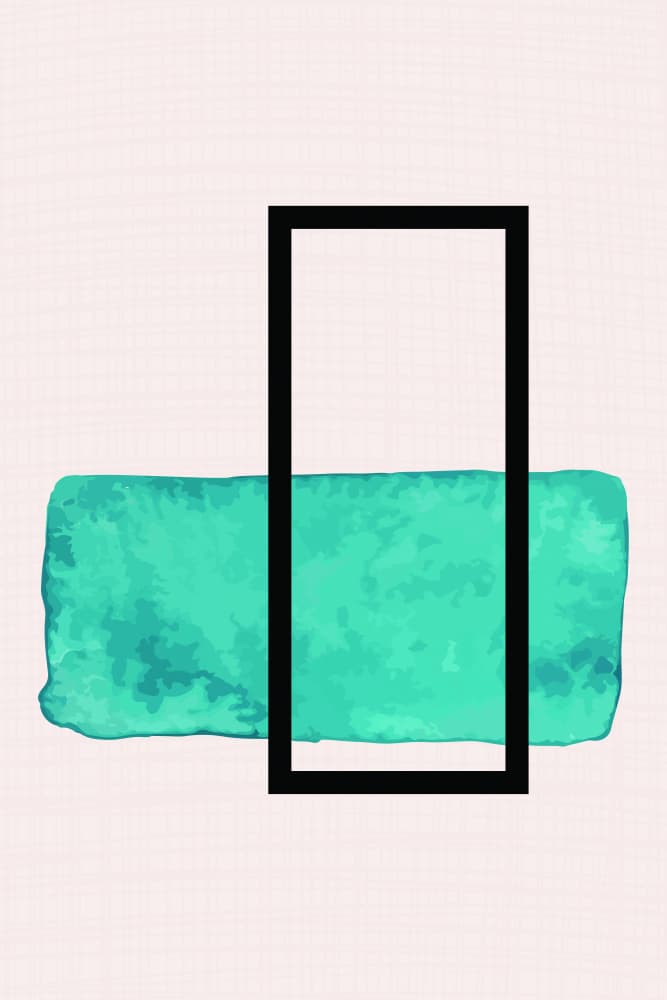 Teal Abstract Frame by jay stanley — canvas wall art