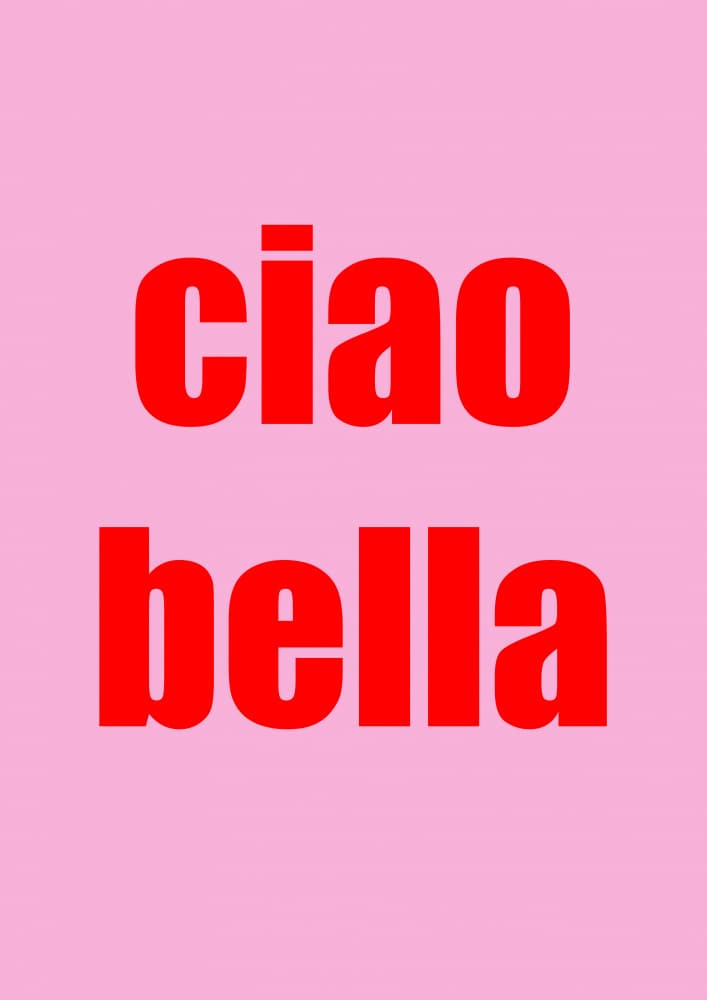 Ciao Bella Greeting by Talitha McQueen — canvas wall art