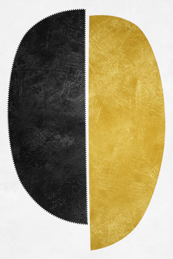 Textured Gold Black Abstract by Ema Paraschiv — canvas wall art
