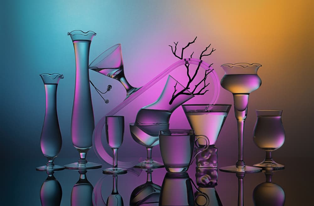 Vibrant Glass Arrangement by Lydia Jacobs — canvas wall art