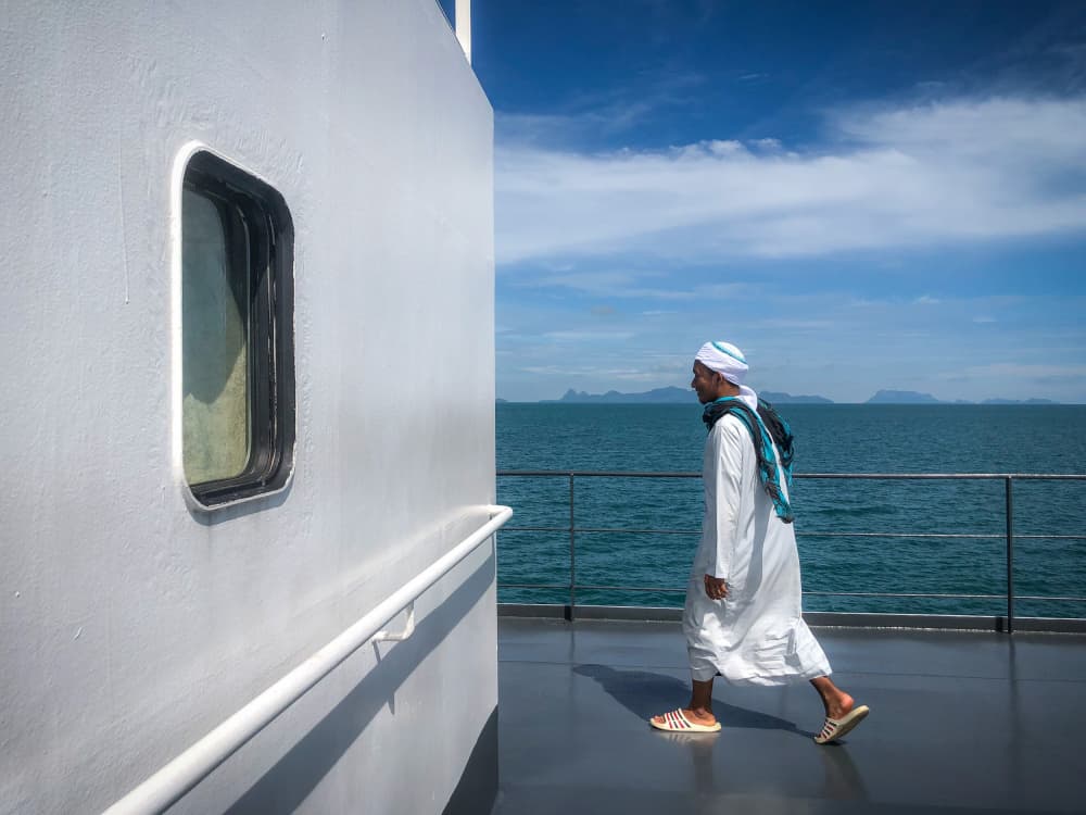 Man on Ocean Deck by Yavuz Pancareken — canvas wall art