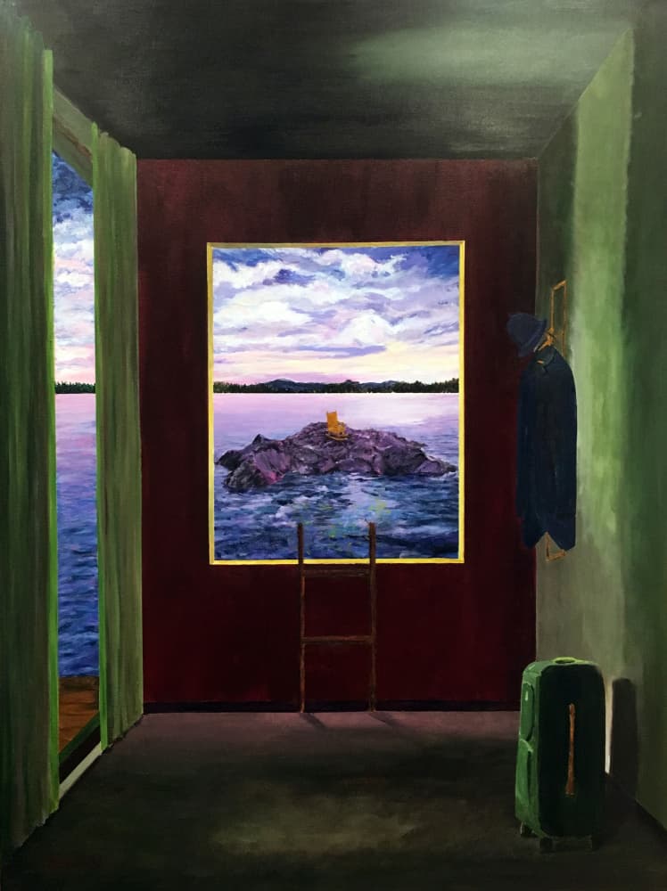 Surreal Room Lake View by Tom Blood — canvas wall art