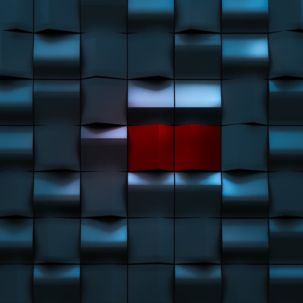 Geometric Red Contrast by Marc Huybrighs — canvas wall art