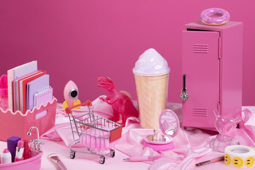 Pink Aesthetic Display by Julia Ramiro — canvas wall art