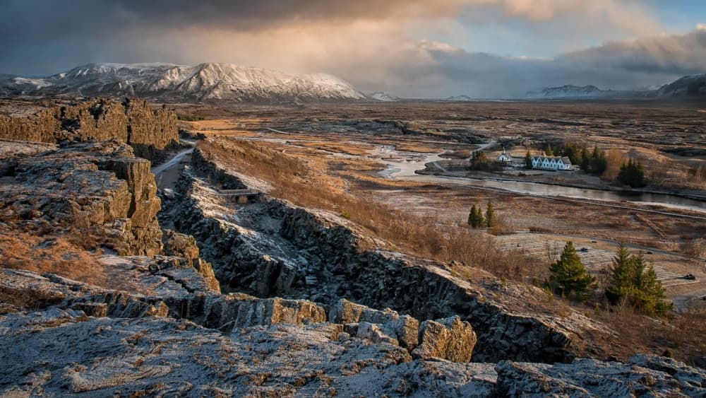 Frozen Rift Valley by Mathilde Guillemot — canvas wall art