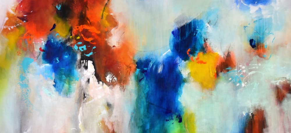 Vibrant Fluid Abstract by Kirsten Handelmann — canvas wall art